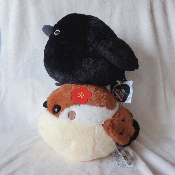 Fuku Fuku Shimaenaga Friends - Jumbo Good Luck Feather Plushies (Flower Chunko) - Picture 6 of 6